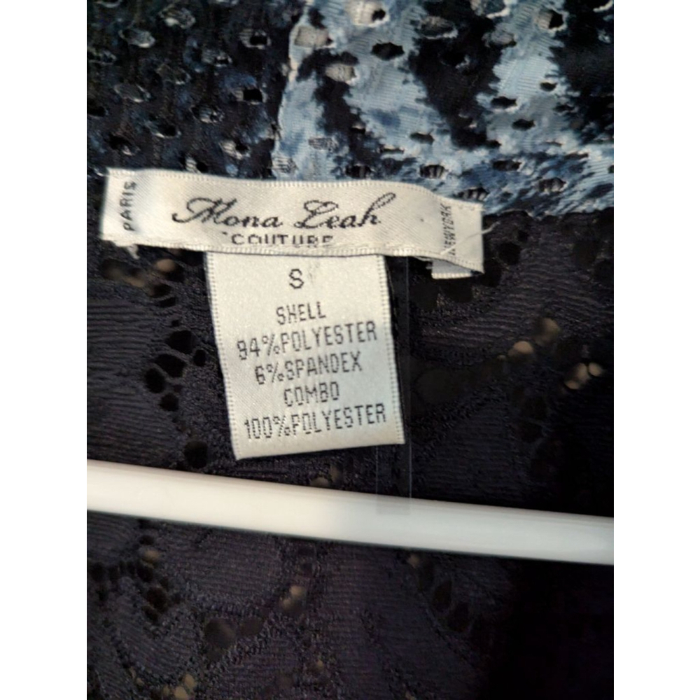 Women's Mona Leah Couture Cardigan Size S Blue Black - Picture 8 of 10